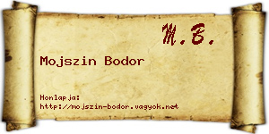 Mojszin Bodor névjegykártya